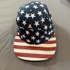 Wemco American Flag 5-Panel Camper Hat Cap Patriotic Stars Stripes